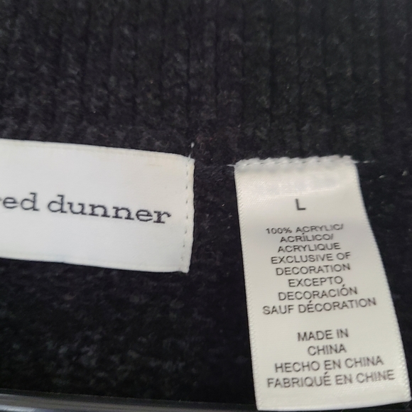 Alfred Dunner Women's Full Zip Sweater, Size: Large Color: Black - Picture 7 of 13